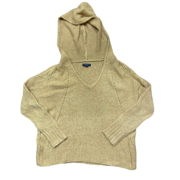 American Eagle Jeggin Fit Brown Tan Hooded Sweater Women's Size Medium - Picture 8 of 9